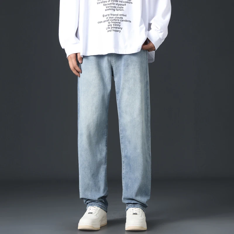 2026 New style Straight Denim Pants Men's fashion Casual Trousers Trend Straight Jeans Men High Quality Casual Jeans S-4XL