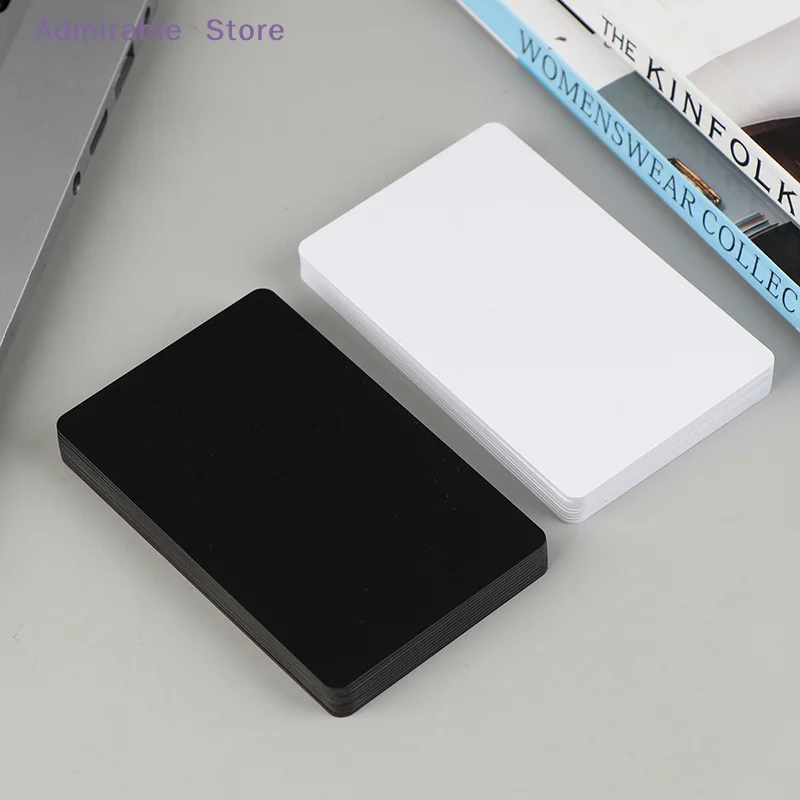 [W]5/10Pcs NFC215 Black White Cards Rewritable NFC NT-AG215 PVC Cards Blank Easy Convenient Programmable NFC Business Card