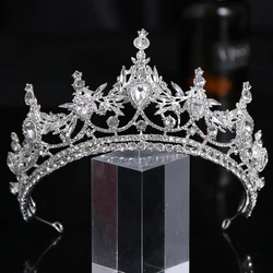 New 2022 Bridal Crown Wedding Headdress Silver Rhinestone Luxury Hair Ornament Hair Hoop Bridesmaid Hairband Women Paty Gift