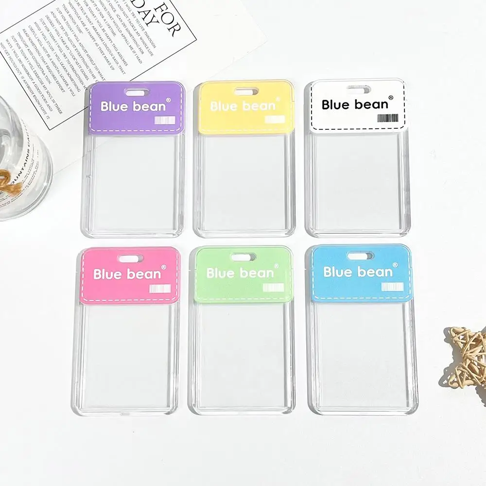 INS Acrylic Transparent Card Sleeve Idol Gu Card Storage Access Control Small Card Holder Hard Shell Double Card Protective Case
