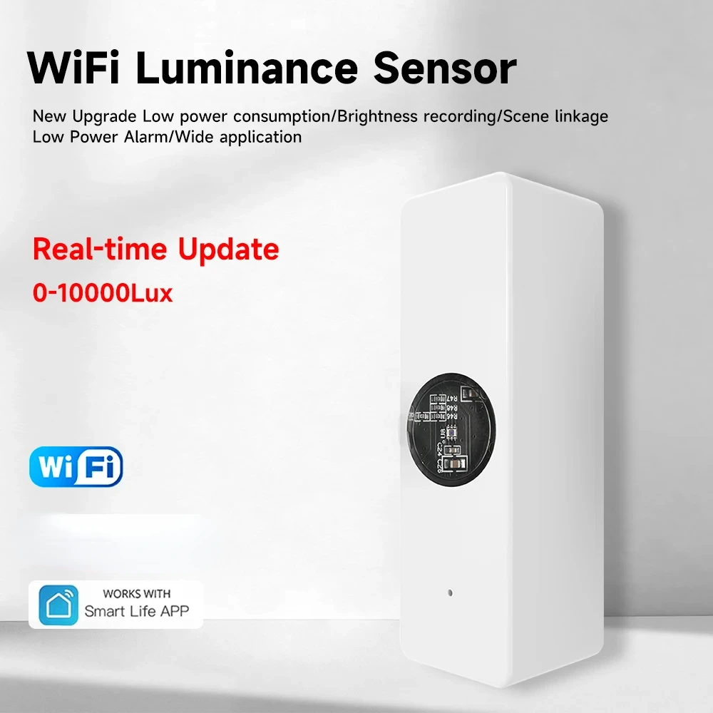 

Датчик освещенности Wi-Fi, детектор яркости, умный дом, приложение Tuya, измеритель освещенности