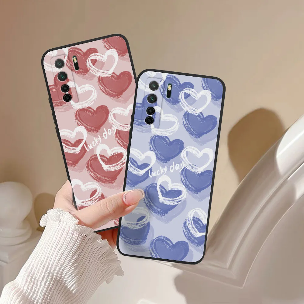 For Huawei Honor 30S Case Honor 30S Love Simple Silicone Back Cover Phone Case Soft Case on Honor30S 30 S 6.5 inch Bumper Coque