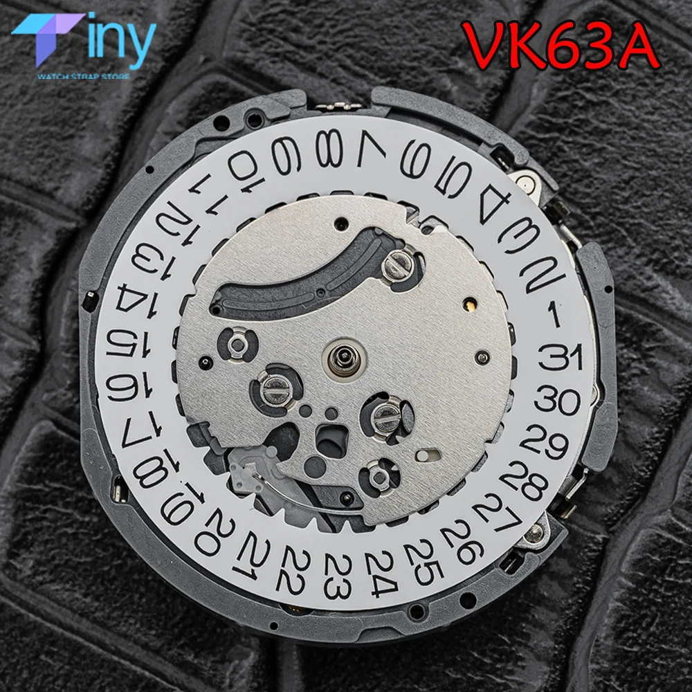 

Clock Genuine VK63A Chronograph Quartz Movement with Battery Japan Original Mechanism VK63 VK61A VK67A Mod Replace Movement