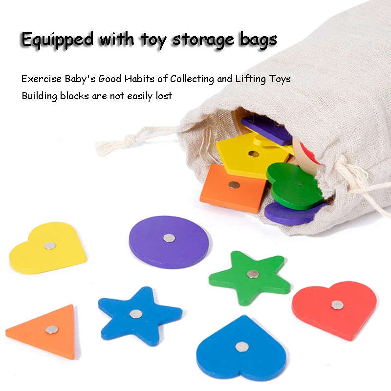 Magnetyczny kształt sortowania dopasowane kolory Montessori zabawka gra sensoryczna poznanie geometryczne drewniana płyta zabawki edukacyjne dla dzieci gry