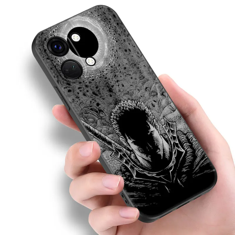 Anime Berserk Guts Black Phone Case For OnePlus Nord 3 2T N30 N300 N20 N200 CE2 CE3 Lite 10T 11 9RT ACE 2V Pro 5G Cartoon Cover