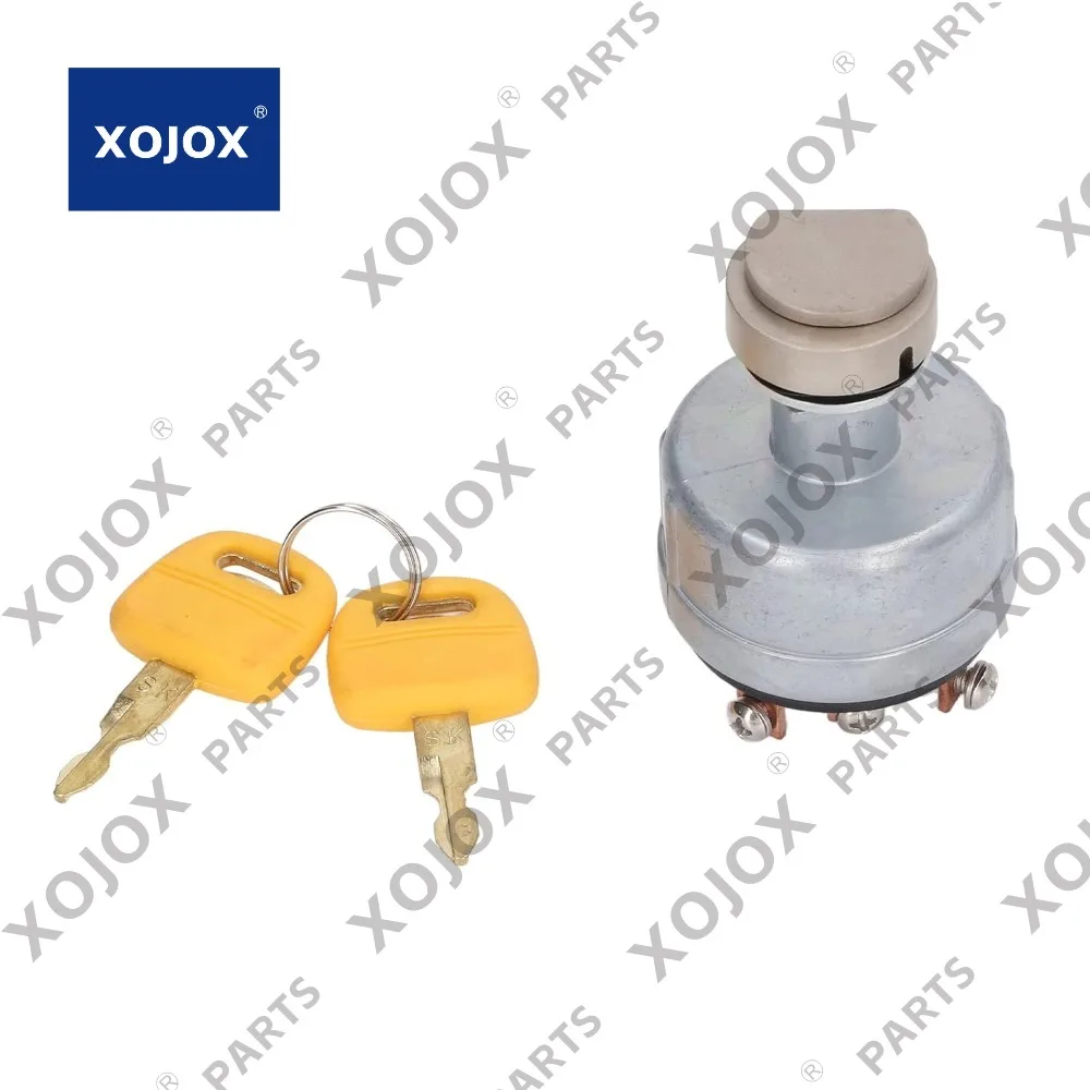 

XOJOX Excavator Ignition Switch, Excavator Ignition Start Switch with Keys, Resistant Deformation Excavator Ignition Switch Repl