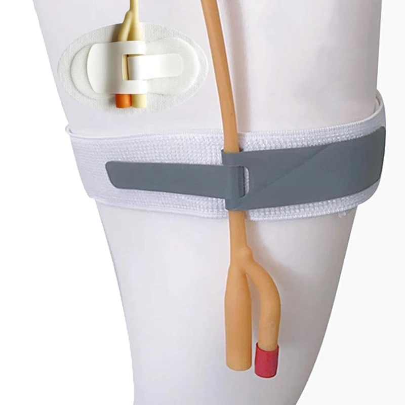 **1Pc Durable Urine Bag Leg Holder Fixation Band Catheter Fixator Elastic Adjustable Comfortable External Fixation Fixator