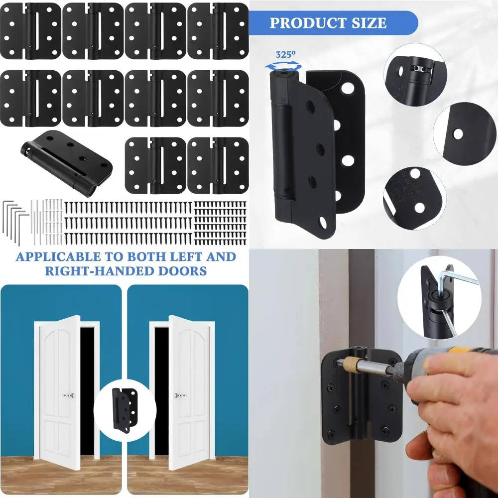 

Пружинные самозакрывающиеся дверные петли, 10 шт., 3,5 дюйма, регулируемое напряжение, для гаражных ворот, радиус 5/8 дюйма, автоматическая дверь