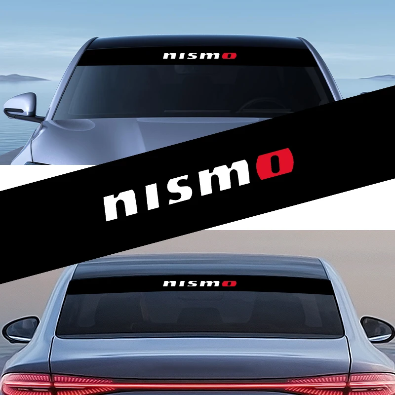 Car Sunshade Stickers Auto Front Windshield Decorative Decals For Nismo Nissan Almera Tiida Juke Teana Qashqai 350Z 370Z GTR