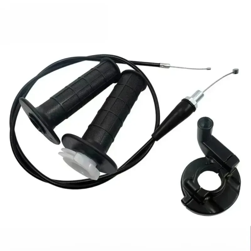 Motorcycle Grips with Throttle Clamp Twist Cable Throttle Cable for 50-250CC ATV Quad Pit Dirt Bike 7/8