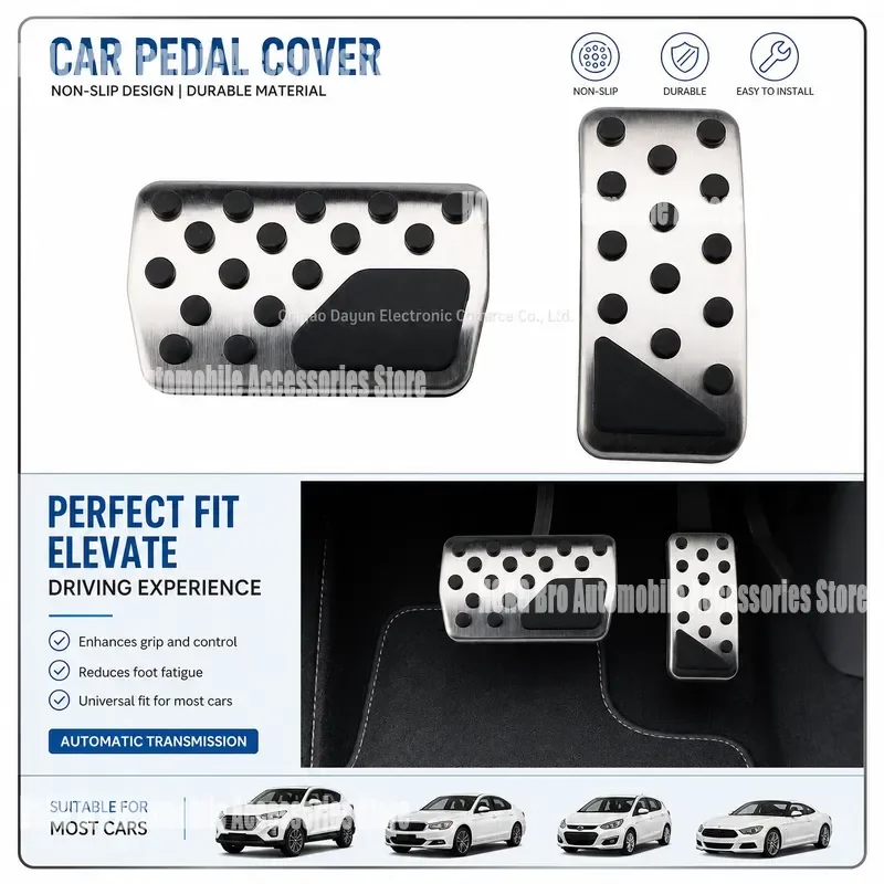 For Jeep Compass Patriot Throttle Brake Pedal Cover Auto Interior Accessories Non Slip Foot Rest Pad Decoration