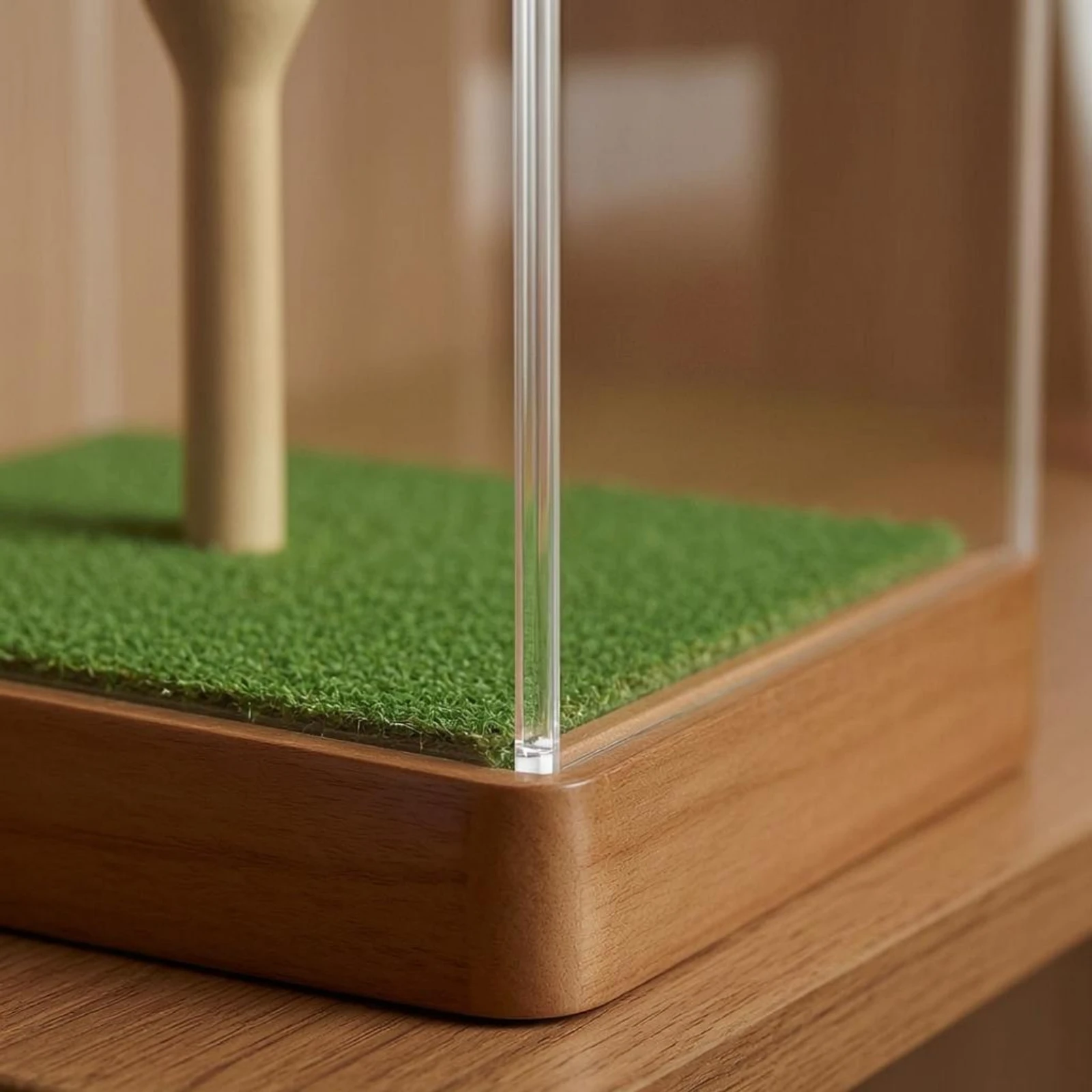 Golf Ball Display Case Transparent Cover Tabletop Golf Ball Case Household Decor Includes Sign and Pen Sophisticated Look