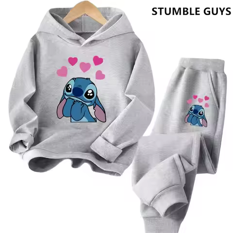 Stich Print Hoodies Casual Sweatshirt Stitch Anime Sonic Hoodie Y2k Sudadera Kids Day Gift Pokemoned Pullover Boy Girl Clothes