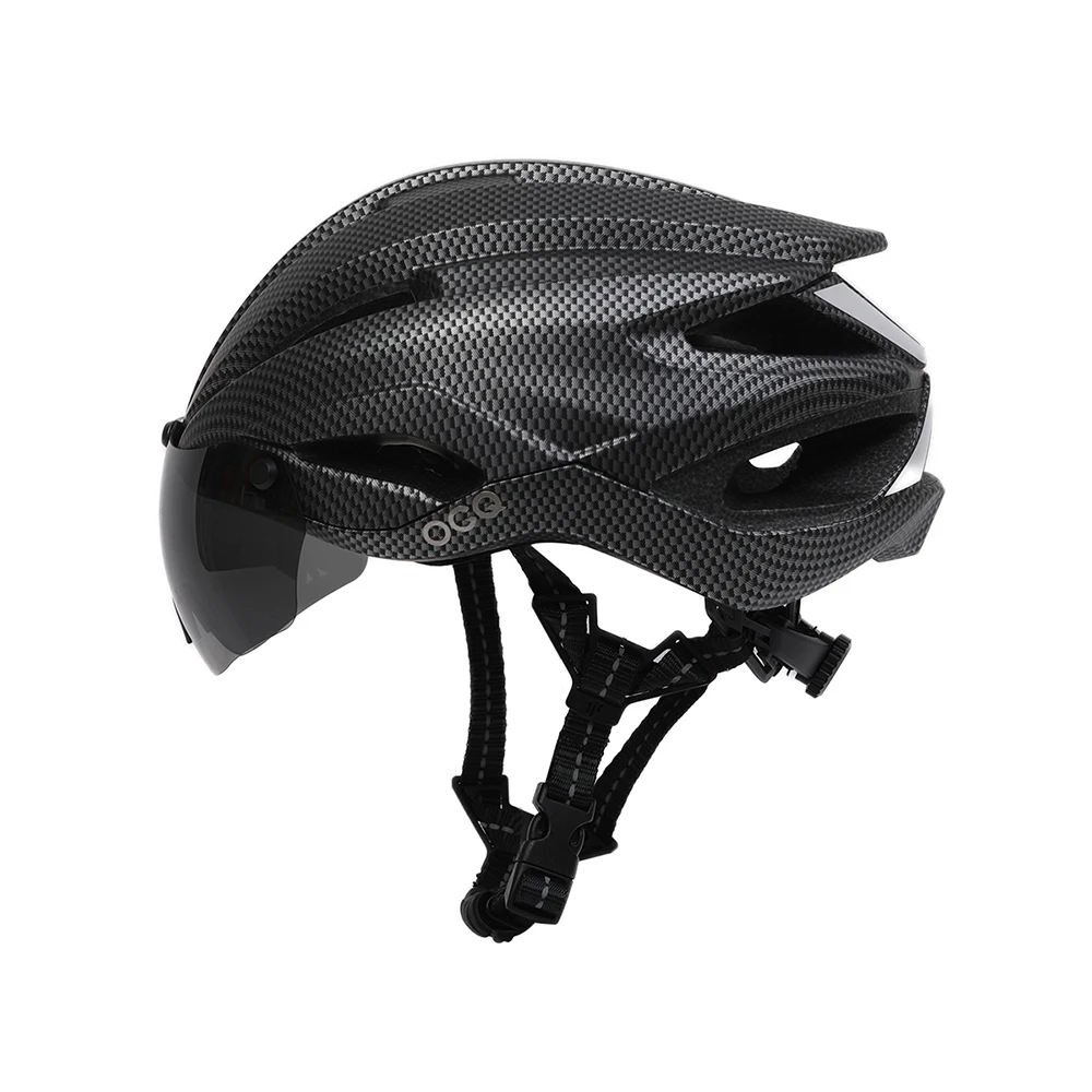 

NEW Popular OGQ road bicycle helmet with cushioning, high-end milk silk inner pads, replaceable magnetic goggles, cycling helmet