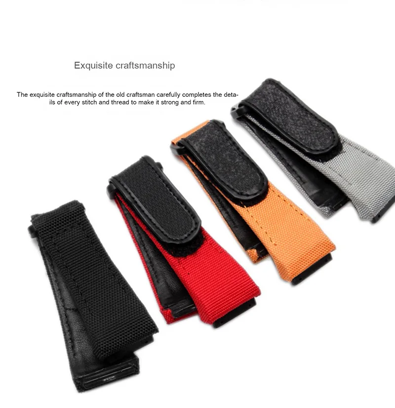 Nylon Watchbands For Richard mille RM011 RM3502 RM056 7750 Genuine leather canvas Watch bracelet 27MM Wrisband Men's Watch strap