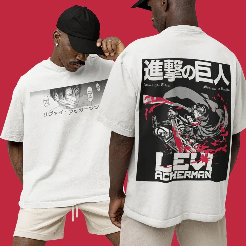 

Attack on Titan Anime Printed Cotton T-shirt Men and Women Harajuku Trend Fashion Oversized Anime Peripheral Clothing T-shirt