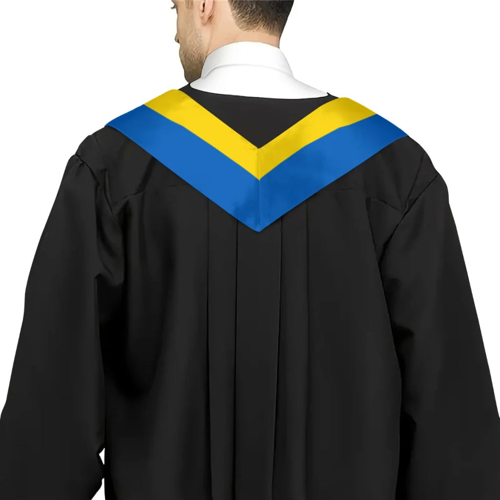 Châle de graduation pour étudiants internationaux, Ukraine Feel and United States Feel Stole Sash, Honor Study Aboard, Plus de design