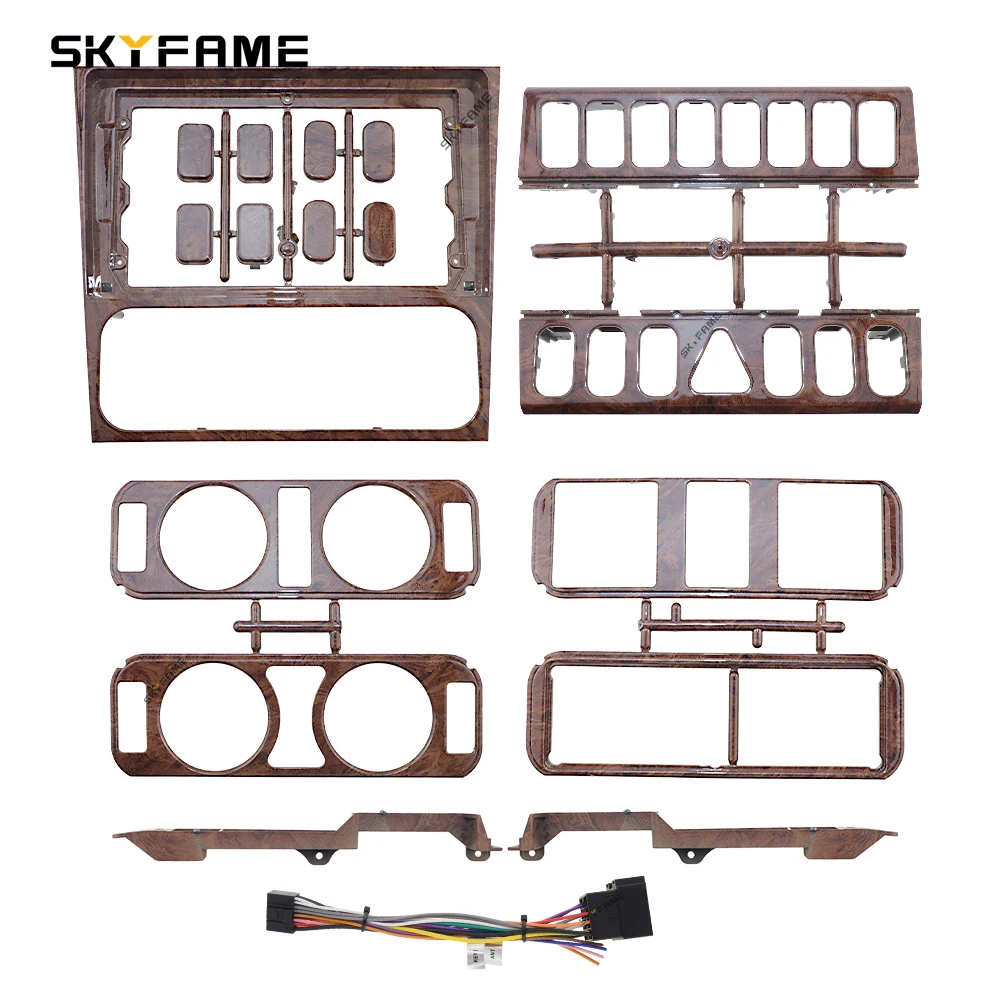 SKYFAME Car Frame Fascia Adapter Android Radio Dash Fitting Panel Kit For Benz C Class W202