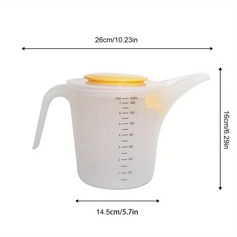 1500 мл кухонная чашка для смешивания жидкости, контейнер для измерения, инструменты для выпечки, мерный стаканчик для фильтрации вспени, кондитерские изделия, кухонный инструмент