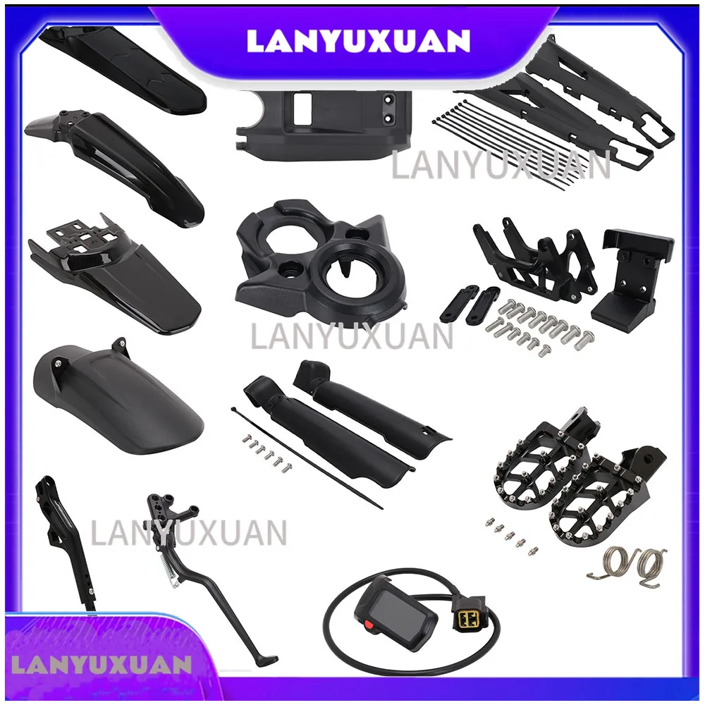 2026 Sur Ron Real Carbon Fiber Plastic Battery Control Cover Guard Protector Rear Shock Absorbing Fender Front Fender SurRon Par