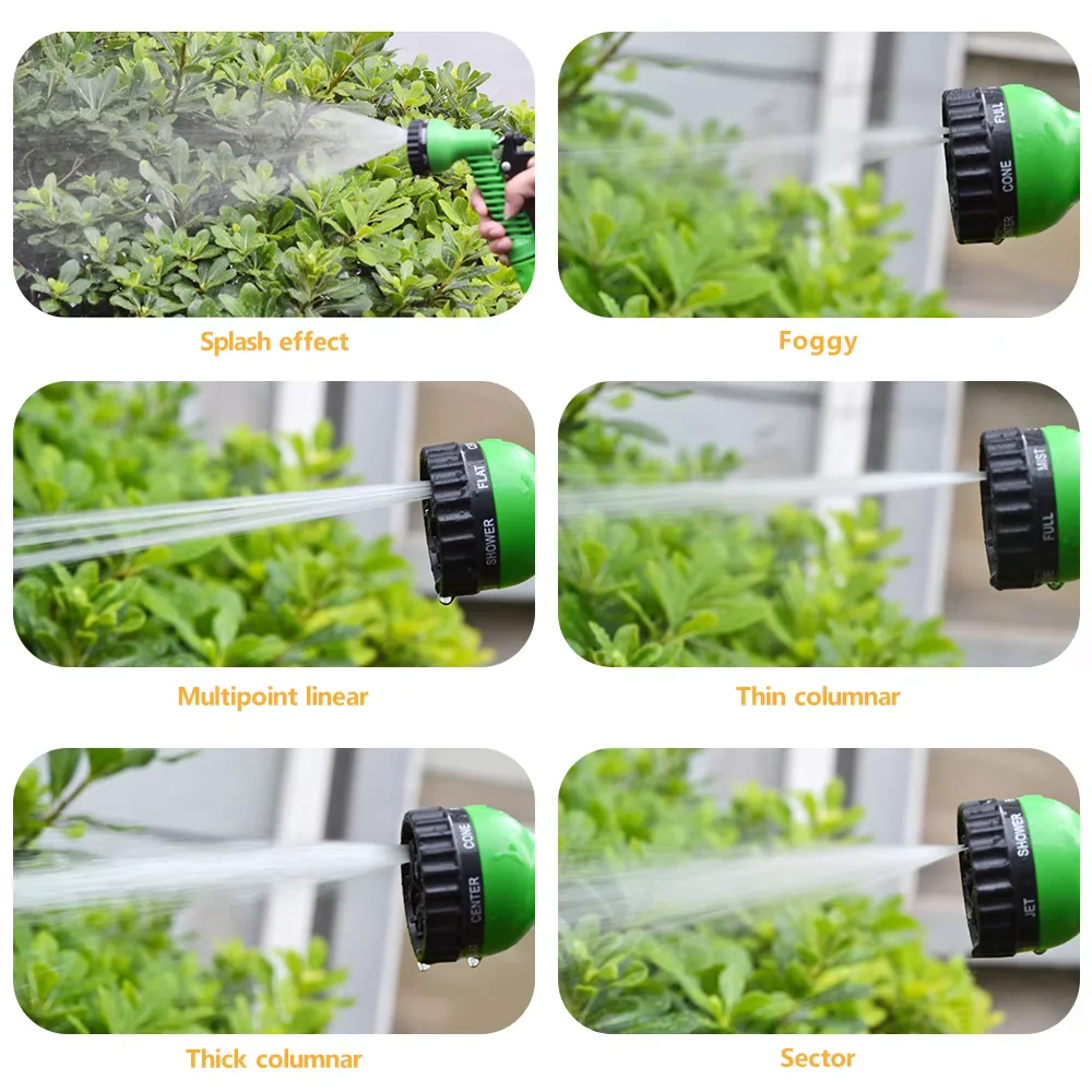 Garden Hose Pipe Water Hose Expandable Magic Hose 7 Patterns Water Gun Foam Pot flexible reels hose Car Wash Gun Sprayer image 5