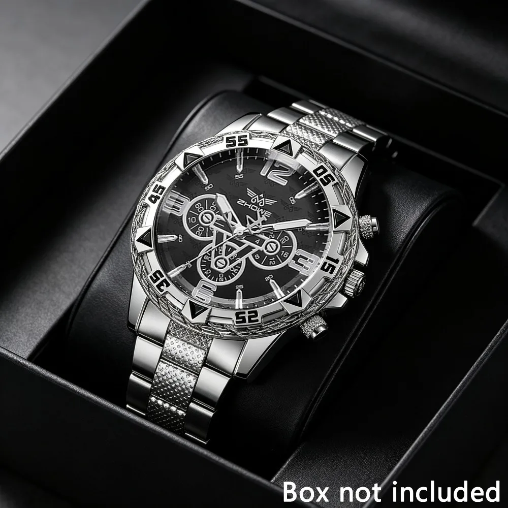 3-Piece Set: Men's Watch Set, Stylish Quartz Watch, Business-Casual, Gift for Men