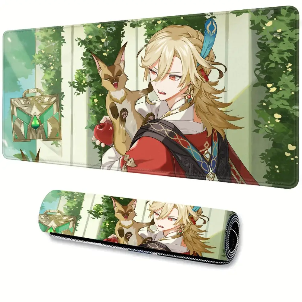 

Genshin Impact Kaveh Gaming Mouse Pad Office Gamer Keyboard Mat Non-Slip ground mat Large PC carpet Mousepad PC Accessories