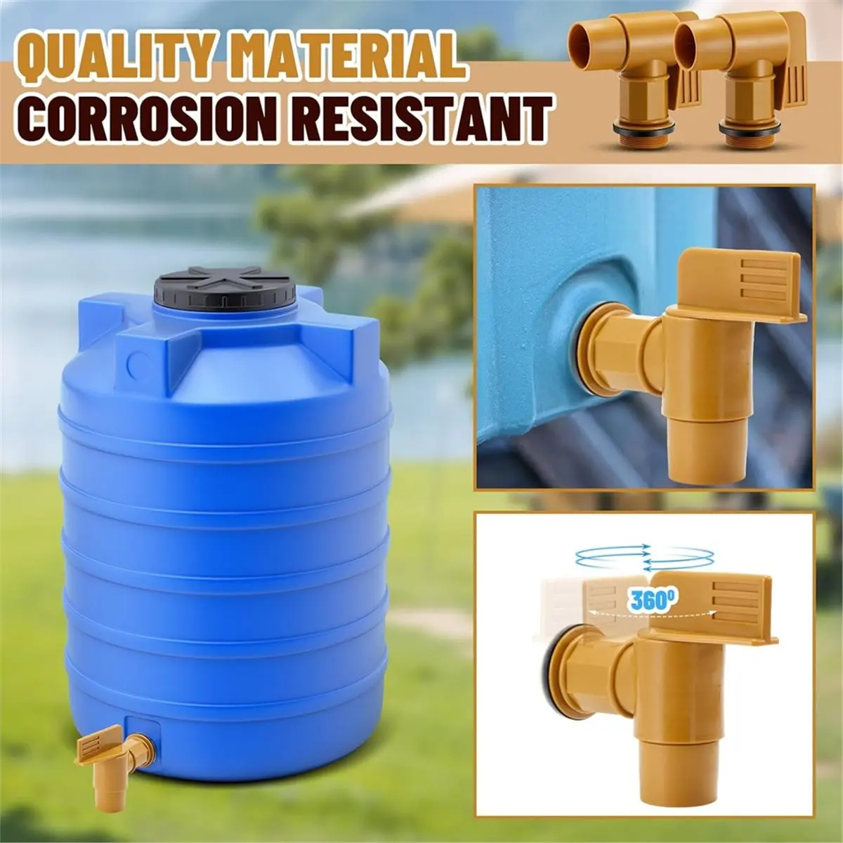 NEW Gardening Plant Plastic Nutrient Solution Water Tap Fermentation Bucket Faucet Switch Valve Plastic