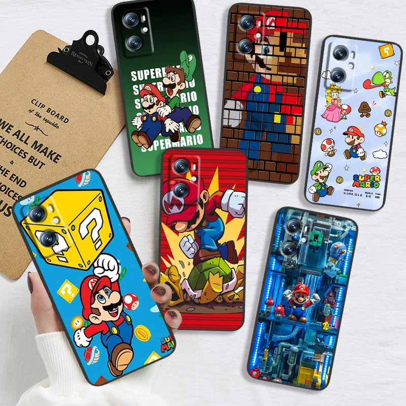

Cartoon Game Supers M-Marios For OPPO Find X6 X5 X3 A54S A5 A94 A16 A53S A57 A74 A72 A98 A78 A96 A9 5G Black Back Phone Case