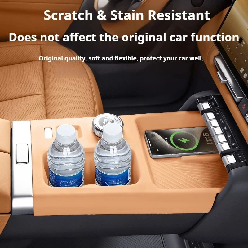 For Chery iCAR ICAUR V27 2026 Central Control Cup Holder Silicone Mat Anti Scratch Interior Protective Cover Accessories