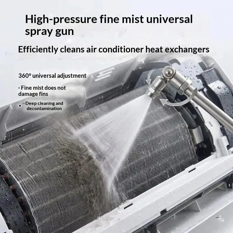 Rust Resistant Stainless Steel High Pressure Washer Extension Wand with Adjustable Rotating Nozzle for Outdoor Cleaning Tasks