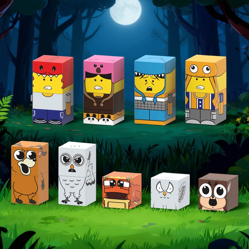 99 Nächte im Wald, Actionfiguren, magnetische Blöcke, STEM, pädagogische Magnetfliesen, kreatives Gebäudespielzeug, Geschenk für Kinder, Weihnachten