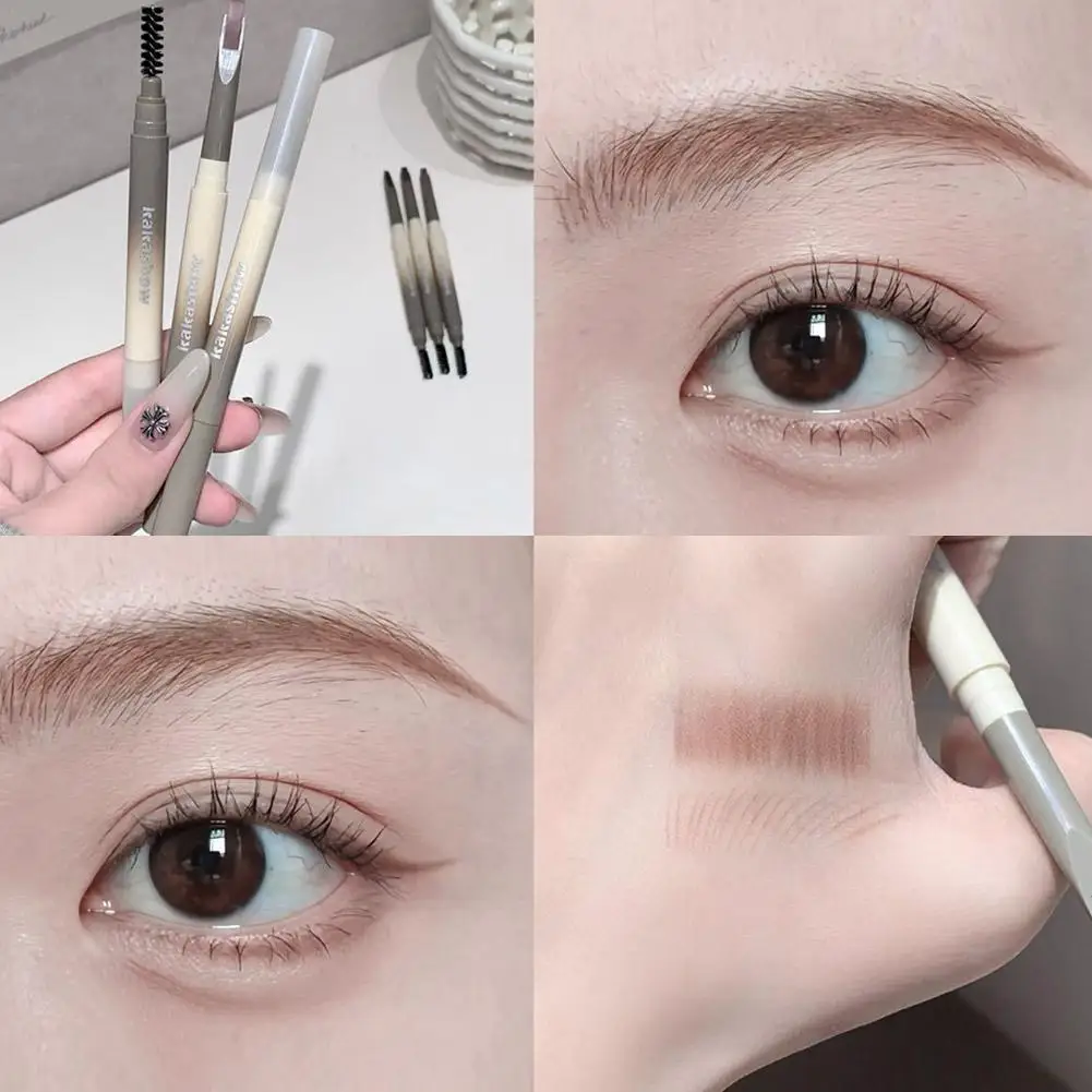 1pcs Ultra Fine Double-Ended Eyebrow Pencil Waterproof Sweat-proof Long Lasting Professional Eye Makeup For Women