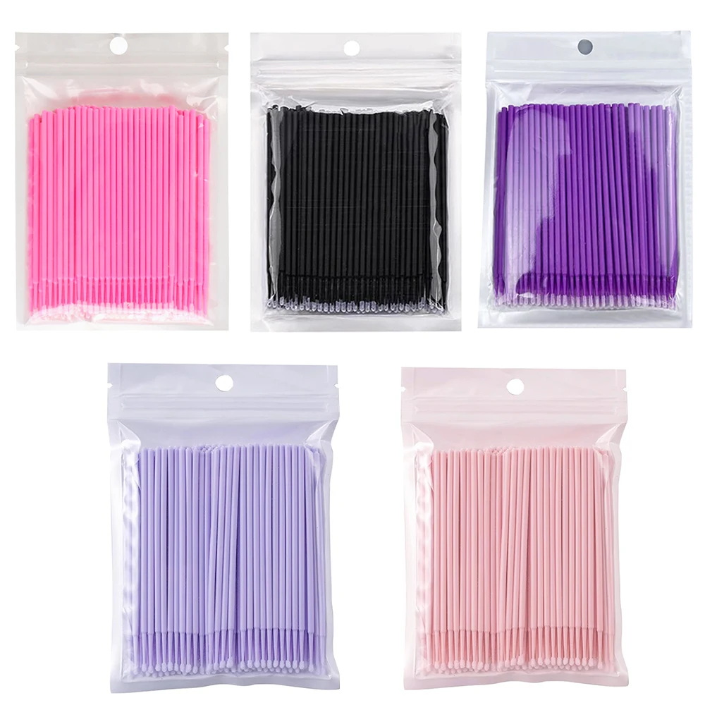 

300/2000pcs Disposable MicroBrush Eyelash Cleaning Brush Lash Extension Individua Tool For Eyelashes Removing Swab Micro Brushes