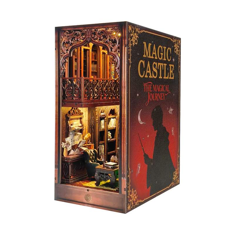 Modèles de construction 3D stéréoscopiques à assembler soi-même, bibliothèque magique, puzzle avec éclairage, étagère à livres, cadeaux pour amis, jouets et loisirs