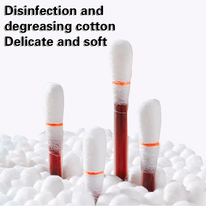 50PCS/Lot Medical Alcohol Disposable Emergency Cotton Stick Iodine Disinfected Swab First Aid For Children Adults Baby