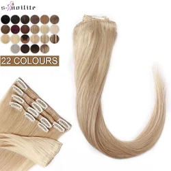 S-noilite 50-80g extensões de cabelo natural cabelo humano fino em linha reta peruca 10 