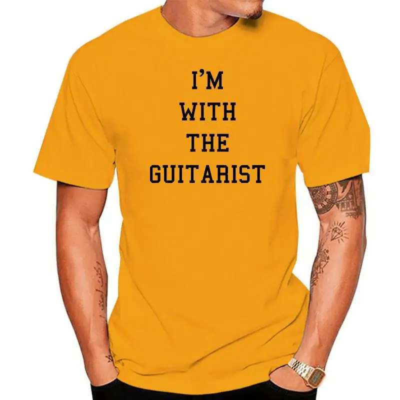 I'M with The Guitarist Musician Band Groupie Unisex 2022 New Fashion Letter Print Creative Printed Street Wear T Shirts