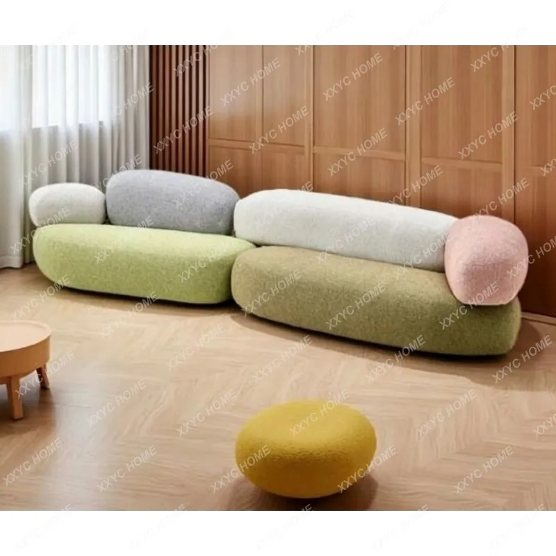 

Velvet pebble normcore living room beauty salon reception rest area compression sofa z626 310*130*75
