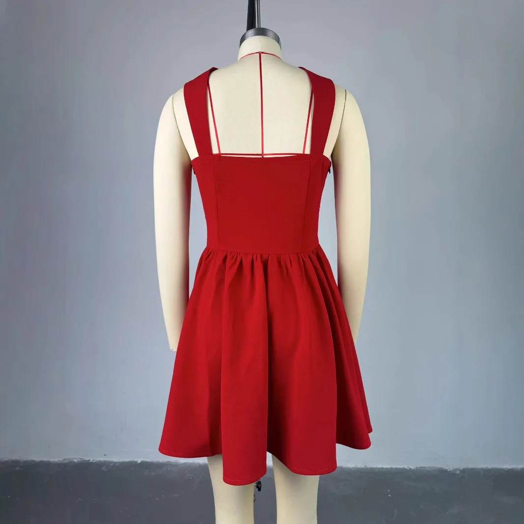 Mini Jurk Vrouwen Sling Jurken Bodycon Vestidos Sexy Mouwloze Elegante Splice Y2k Streetwear Party Night Hoge Taille Club 2025