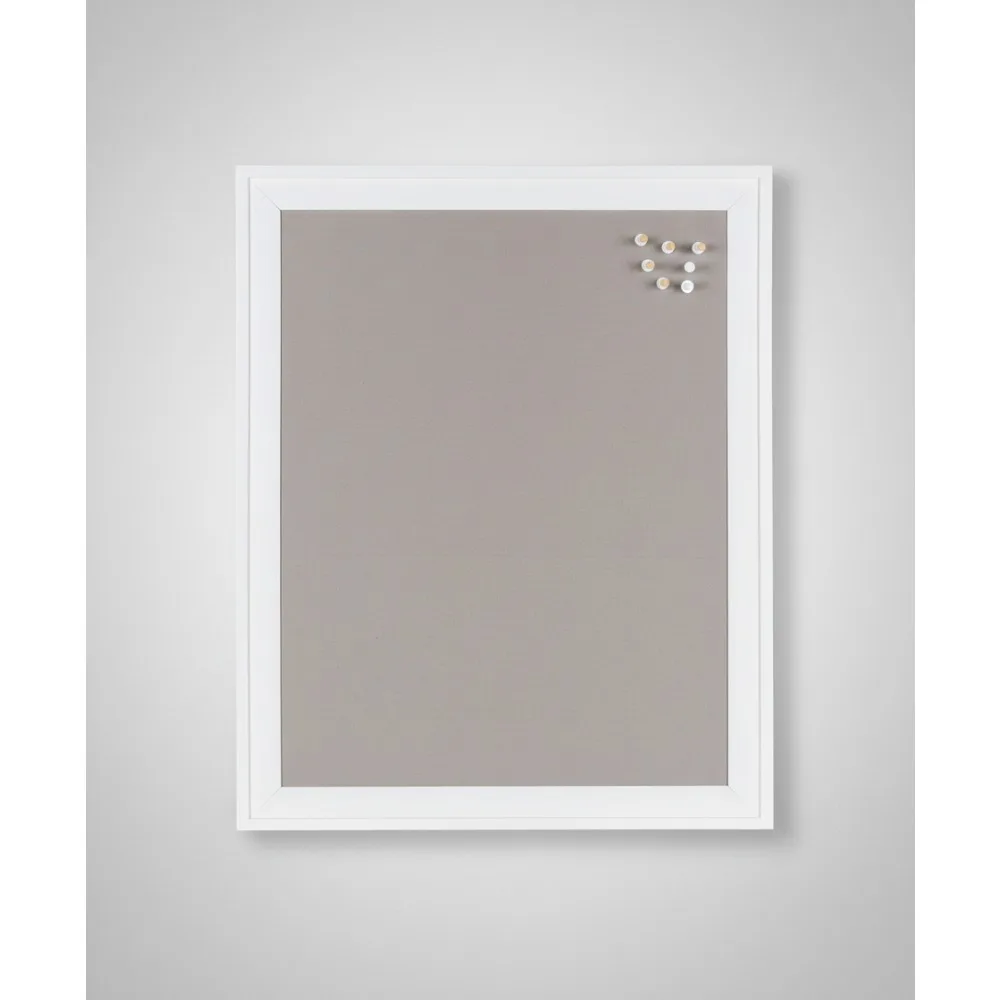 

Gray Linen Fabric Pinboard 23.5x29.5 White Frame Wall Memo Board for Home Office Organization