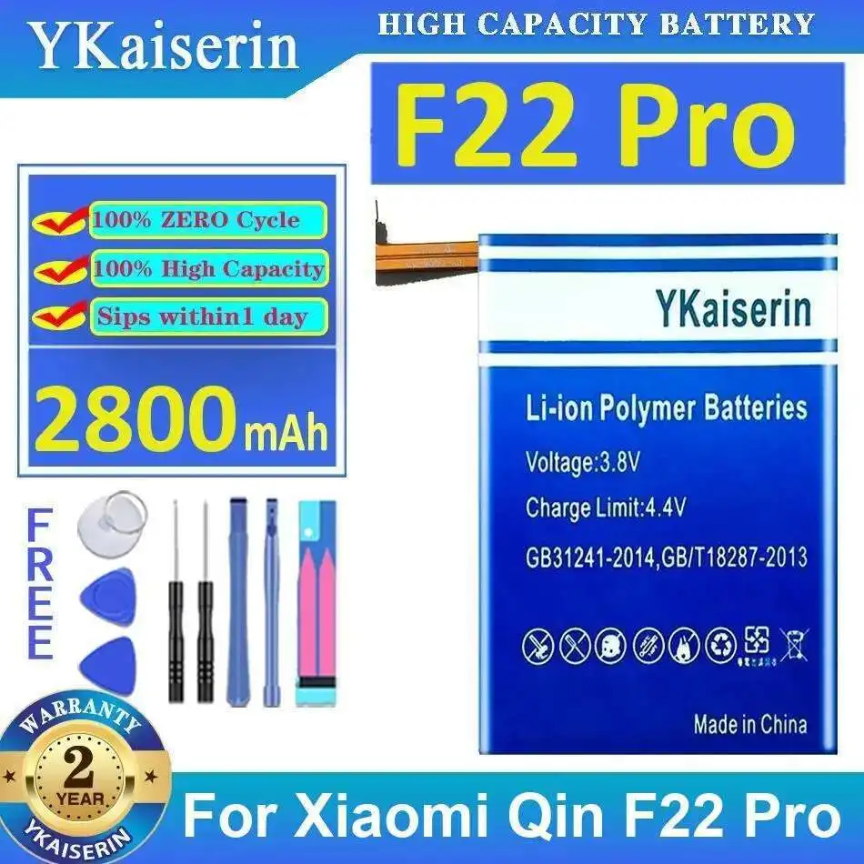 

For Xiaomi Qin F22 Pro Mobile Phone Battery Long Lasting 2800Mah