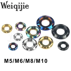 Weiqijie Titanium Washer M5 M6 M8 M10 Step Gasket for Bicycle Motorcycle Car Fancy Decorative Washer