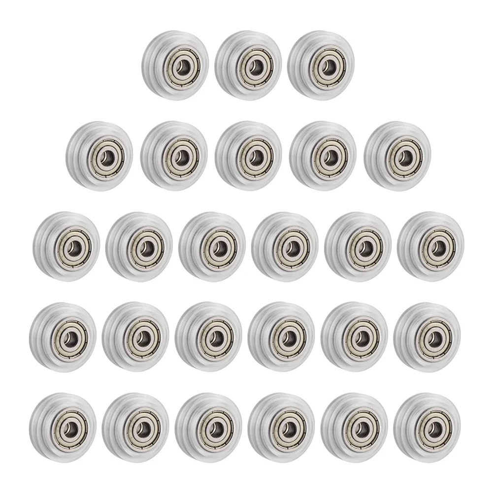 

26PCS Clear Pulley Wheels 625Zz Wheel Plastic Pulley Passive Round Wheel Roller for Creality CR-10 Series 3D Printer