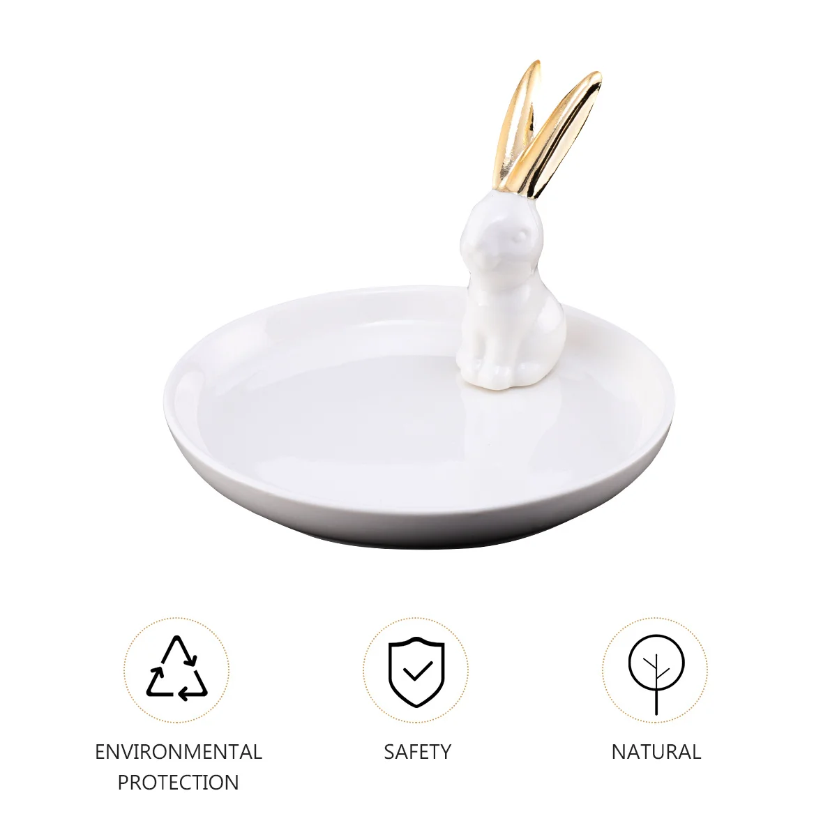 

Ceramic Rabbit Jewelry Dish Perfect for Storing Earrings Rings Necklaces Bracelets Home Decor Rabbit Ring Holder