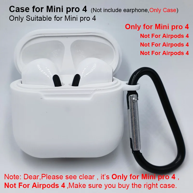 حافظة لسماعات TWS Mini Pro 4 سماعات بلوتوث حافظة سيليكون لسماعات Air Mini Pro 4 حافظة ملحقات Air Mini Pro4