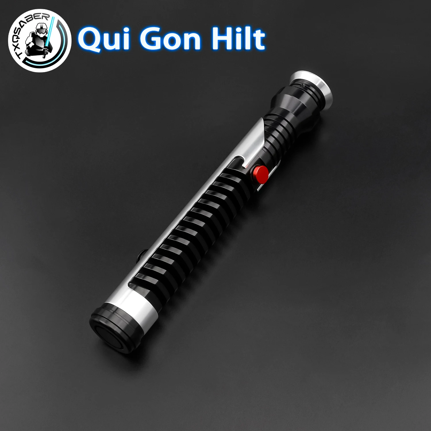 TXQSABER Qui-Gon Jinn Metal Hilt Replica Handle ไม่มีใบมีดอิเล็กทรอนิกส์ชุดอุปกรณ์เสริม RGB Neopixel Proffie 12 สี 27 เสียง FOC