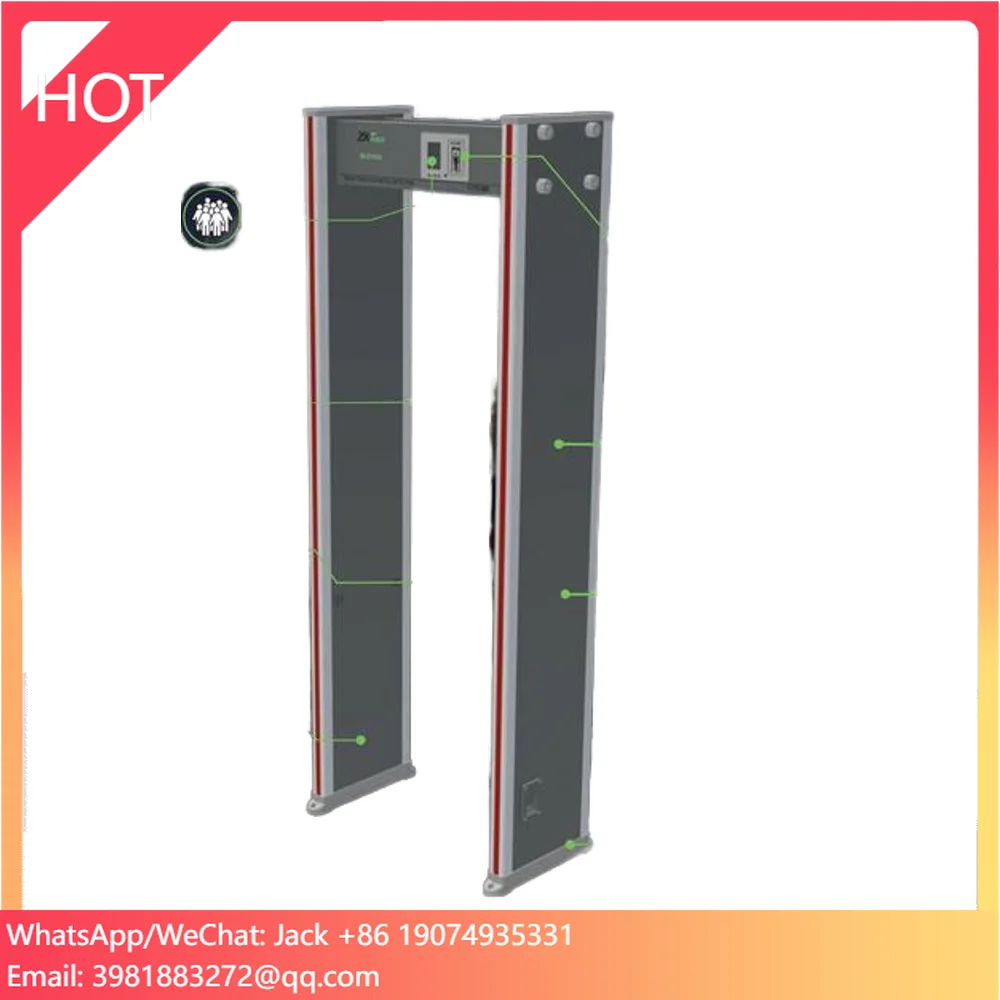 

High-Tech 33 Zones Industrial Security Scanner Walk-Through Metal Detector For Hotel Door Protection