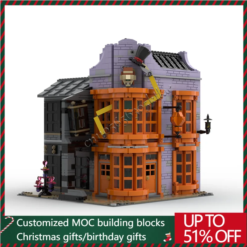 

2258 PCS MOC Famous Movies Series Modular Wizard Wheezes Model Architecture Building Block Diy Children Assembly Bricks Toy Gift