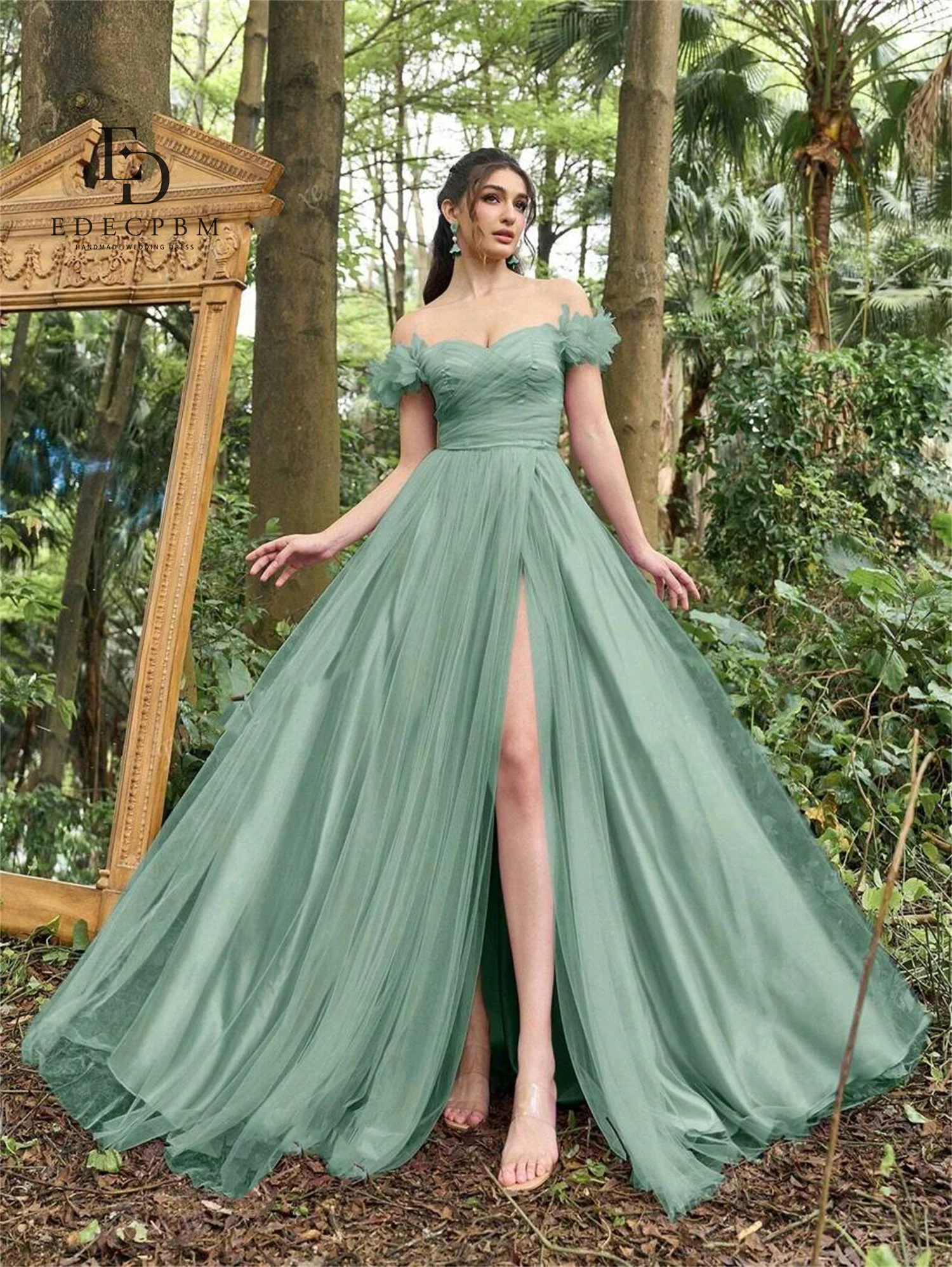 EDECPBM Abendkleid Maßgeschneiderte elegante Partykleider für besondere Anlässe Vestidos De Festa Off-Shoulder A-Linie فسات nneМة
